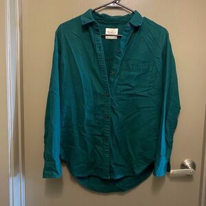 Abercrombie & Fitch Green-Blue Flannel Shirt